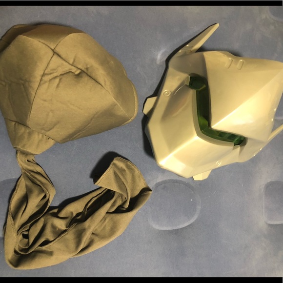 Genji Ninja Costume- padded muscle jumpsuit, kids M/L - Picture 7 of 9